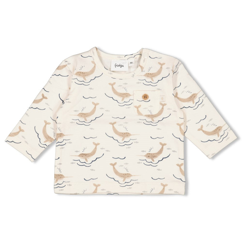 Feetje Baby Jungen Langarmshirt AOP - Narwal 51602586