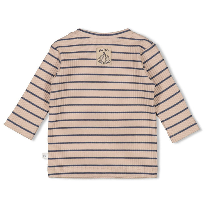 Feetje Baby Jungen Gerippte Langarmshirt Ringel - Narwal 51602591
