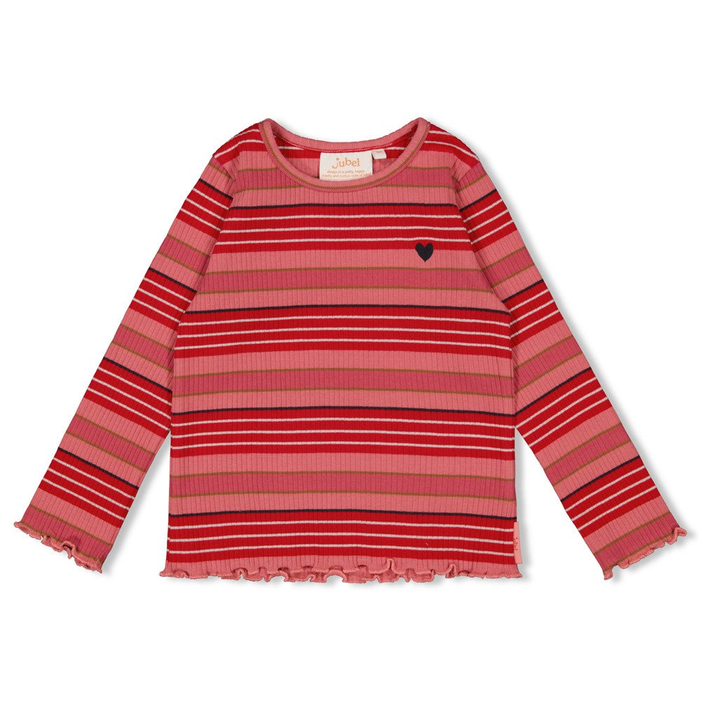 Jubel Mädchen Gerippte Longsleeve Ringel - Queen Of Hearts 91600441