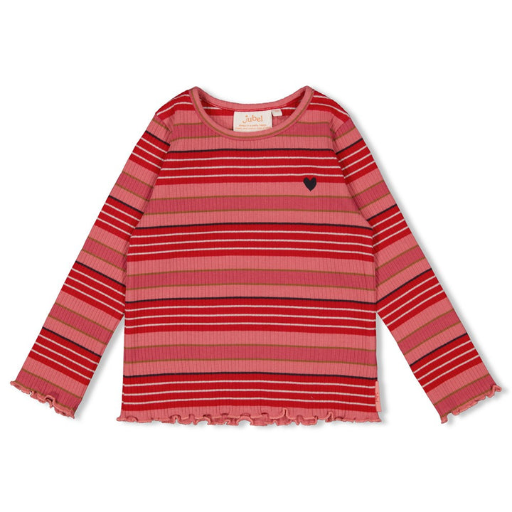 Jubel Mädchen Gerippte Longsleeve Ringel - Queen Of Hearts 91600441