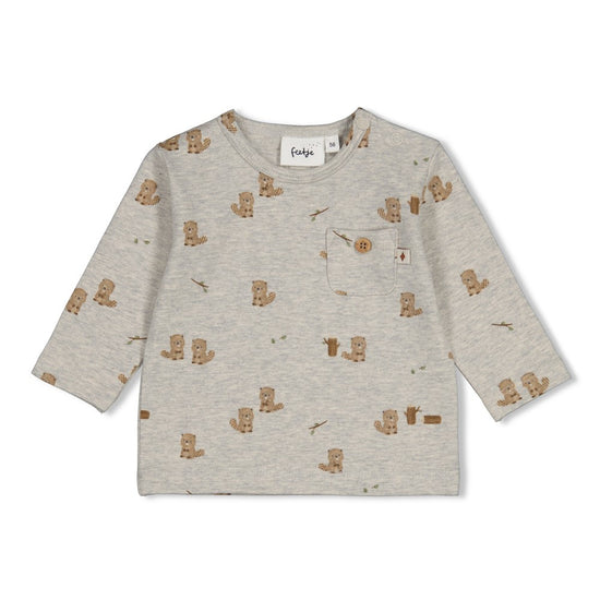 Feetje Baby-Mädchen Langarmshirt 51602779 – grau melange