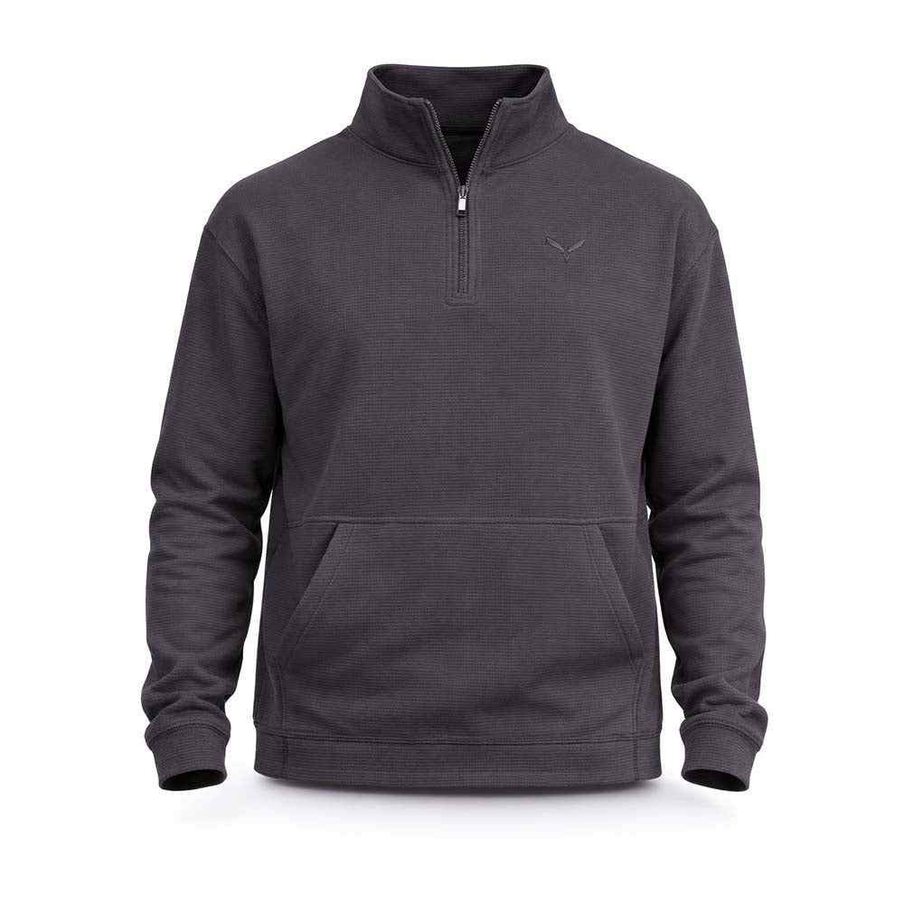 Kleinigkeit Herren Sweatshirt Waffley Snipes Halfzip – asphalt grey