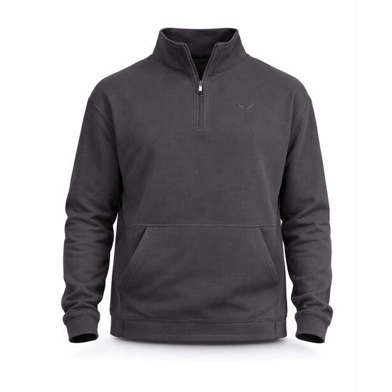 Kleinigkeit Herren Sweatshirt Waffley Snipes Halfzip – asphalt grey