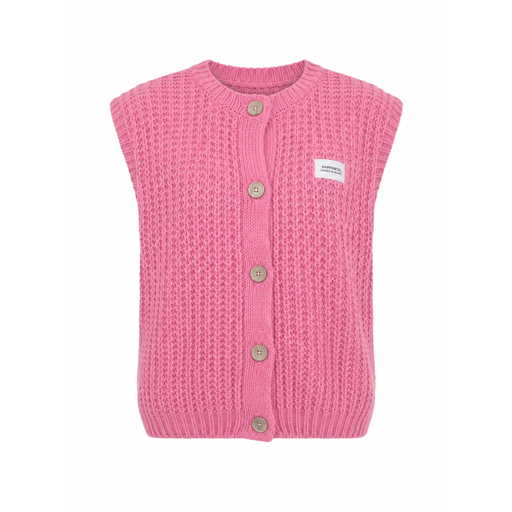 Zwillingsherz Damen Strickweste Grobstrick Weste "Colors"