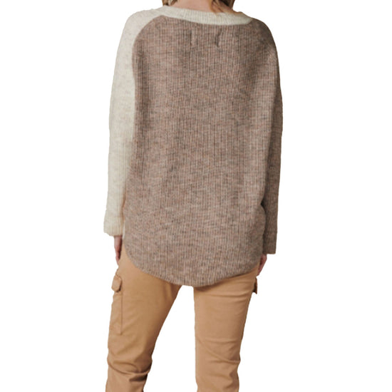 Zhrill Damen Strickpullover ZHISABELLA PATCH FOG