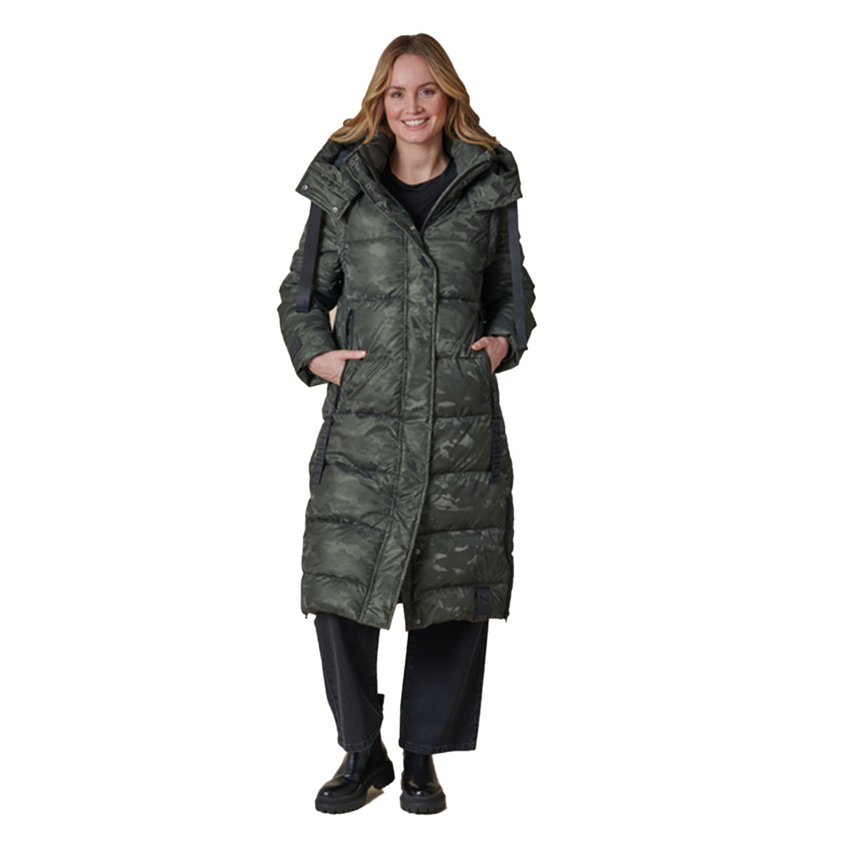 Zhrill Damen Wintermantel-Weste ZHISI MAX CAMO - GRAPE LEAF