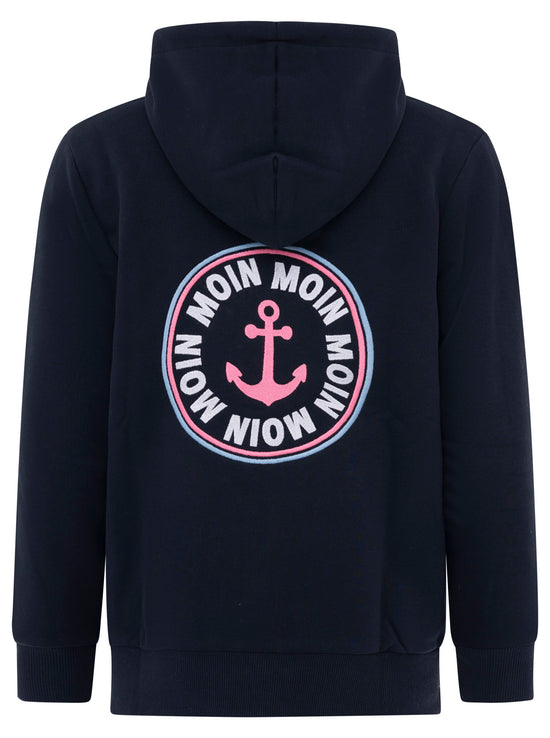 Zwillingsherz Damen Kapuzensweatjacke "Anker Kreis Classic"