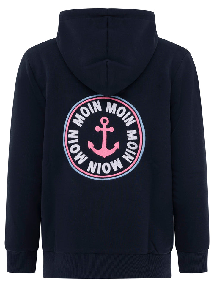 Zwillingsherz Damen Kapuzensweatjacke "Anker Kreis Classic"