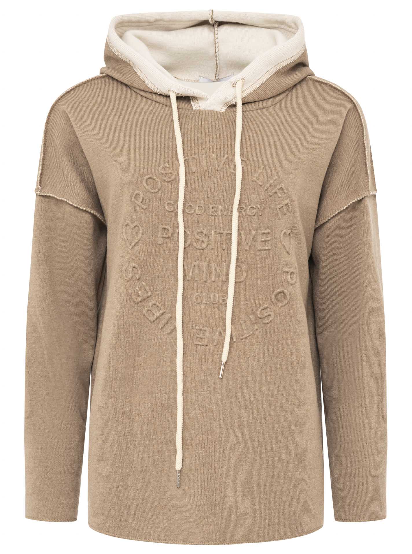 Zwillingsherz Damen Pullover Double Face Hoodie "Positive Mind"