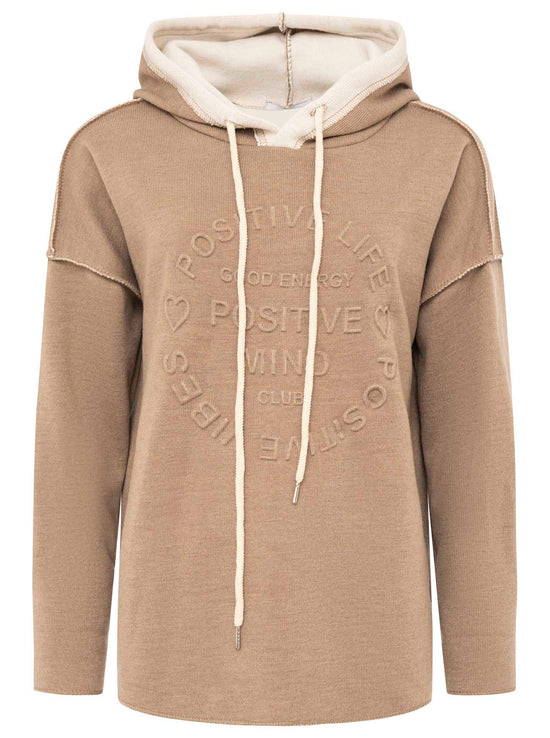 Zwillingsherz Damen Pullover Double Face Hoodie "Positive Mind"