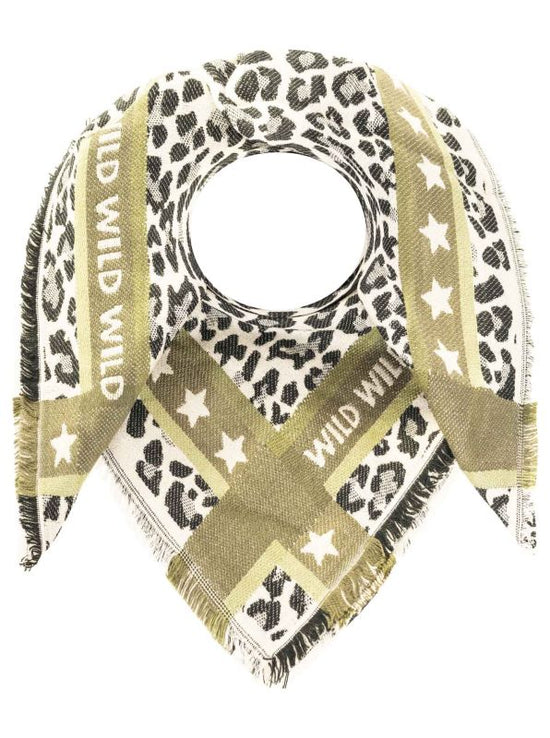 Zwillingsherz Damen Schal Viereck Wollmix "Wild Star"