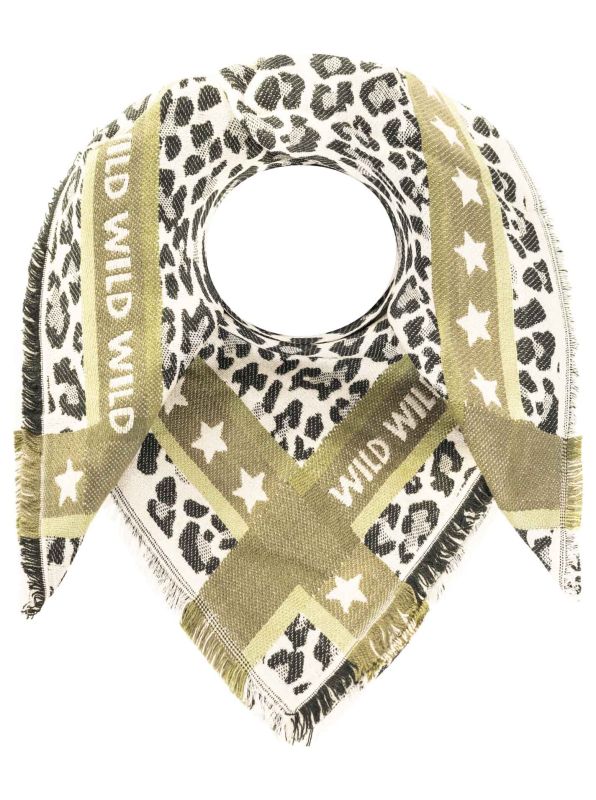 Zwillingsherz Damen Schal Viereck Wollmix "Wild Star"