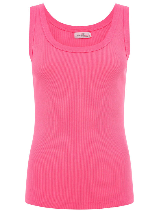 Zwillingsherz Damen Tank Top BW Stone Washed "Rippe"