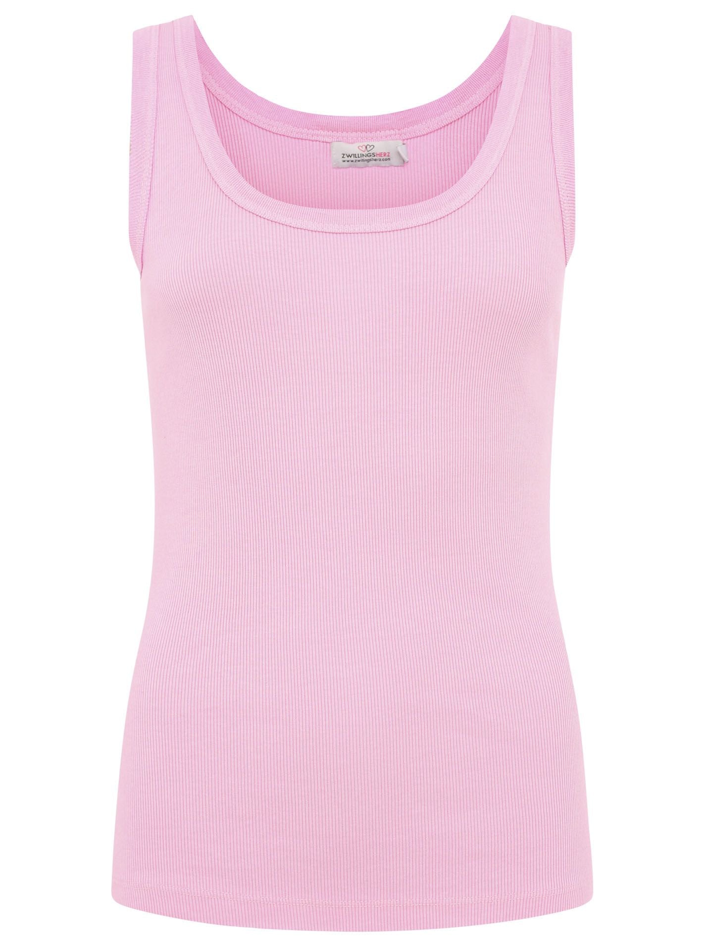 Zwillingsherz Damen Tank Top BW Stone Washed "Rippe"