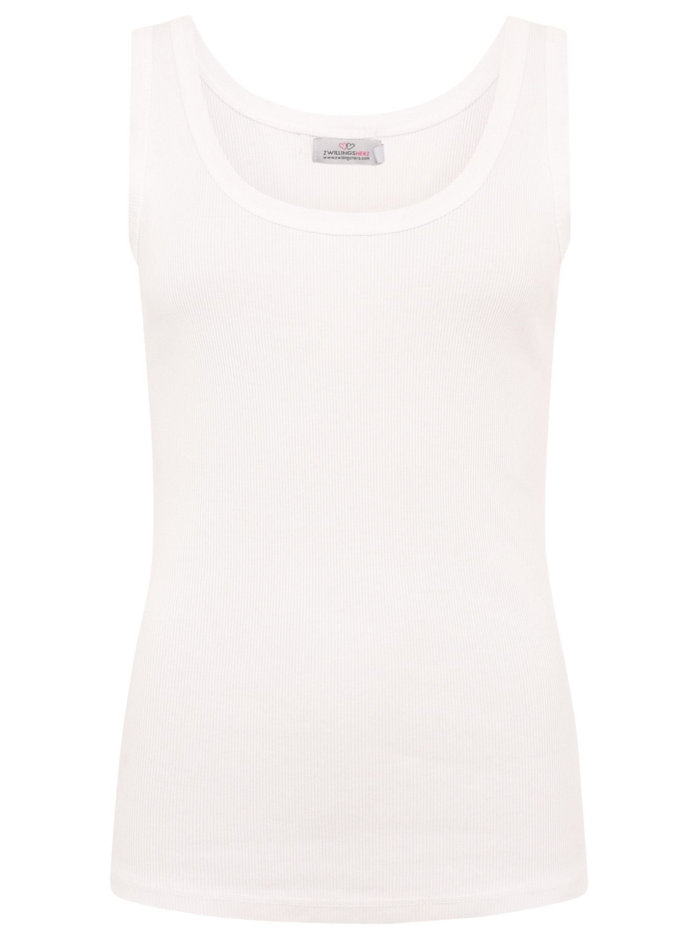 Zwillingsherz Damen Tank Top BW Stone Washed "Rippe"