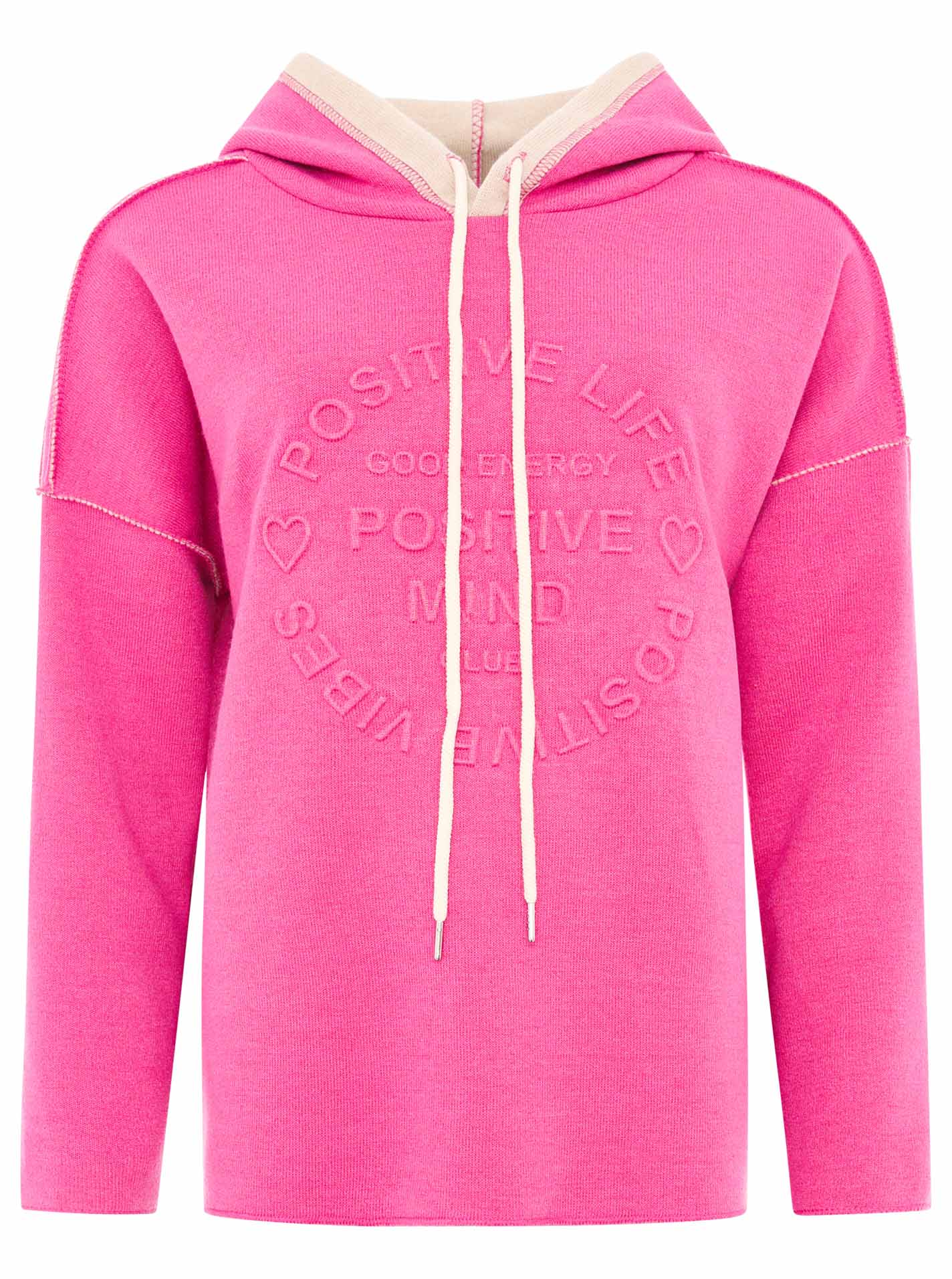Zwillingsherz Damen Pullover Double Face Hoodie "Positive Mind"