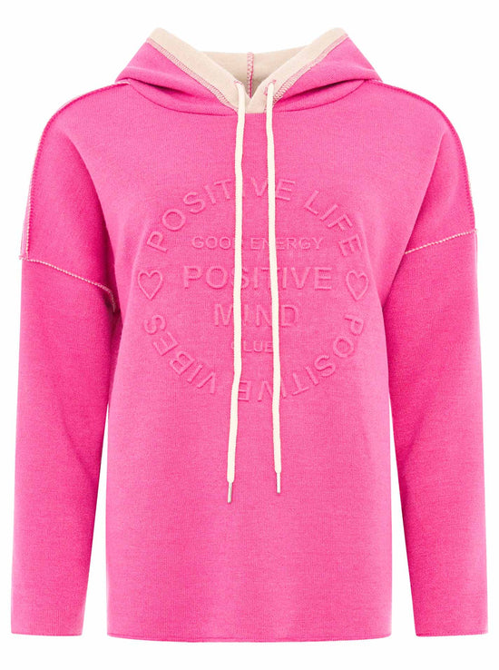 Zwillingsherz Damen Pullover Double Face Hoodie "Positive Mind"