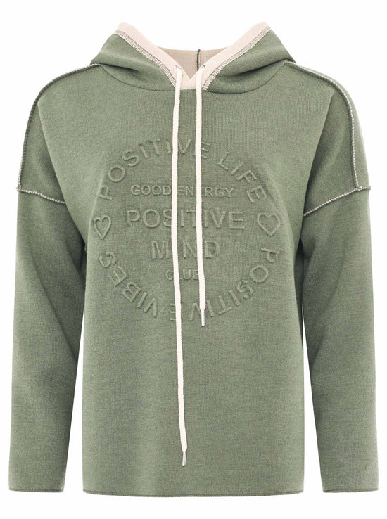 Zwillingsherz Damen Pullover Double Face Hoodie "Positive Mind"