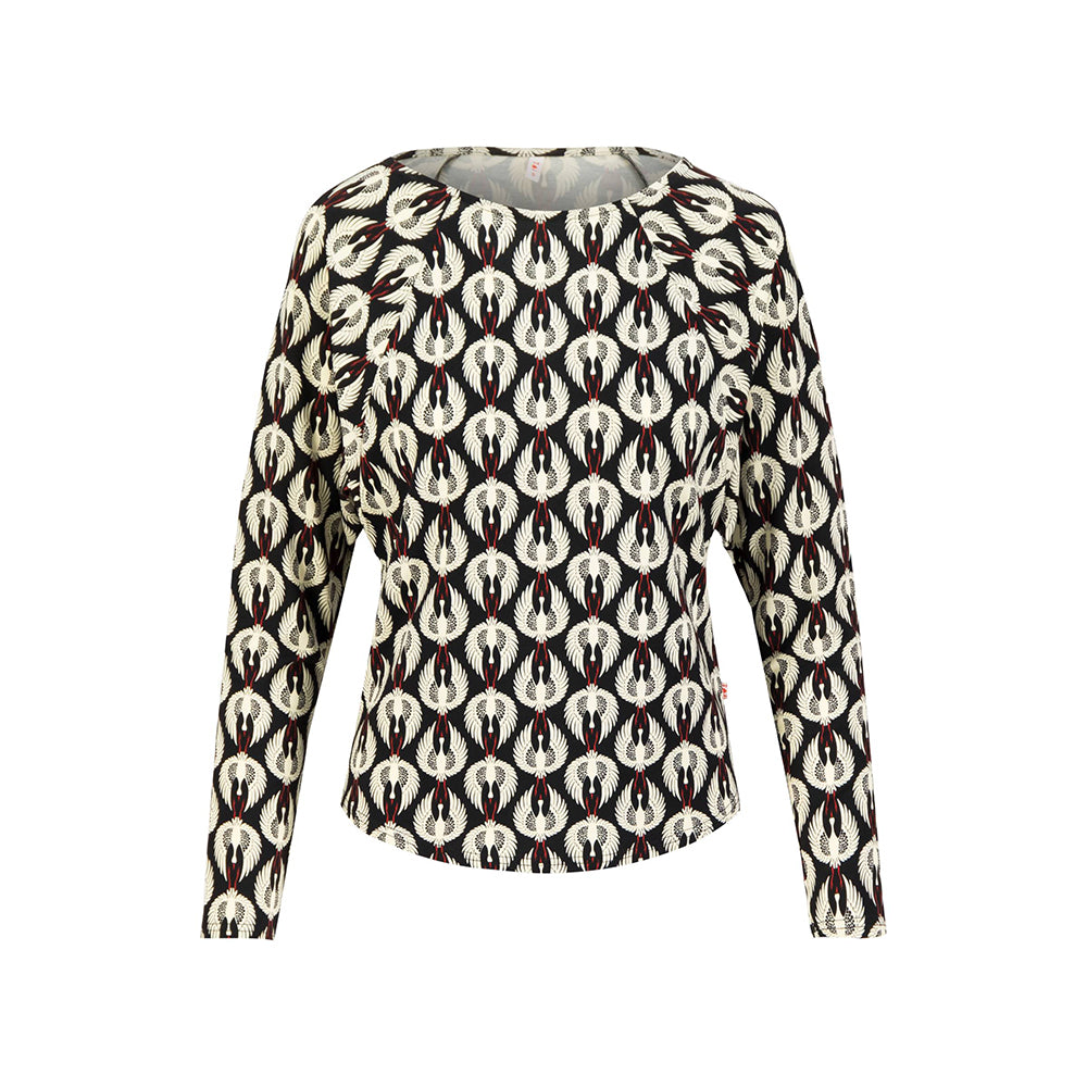 Blutsgeschwister Damen Langarmshirt Autumns Wings crane covey