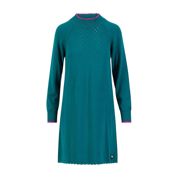 Blutsgeschwister Damen Strickkleid Deliciously Easy shimmering nightlife green