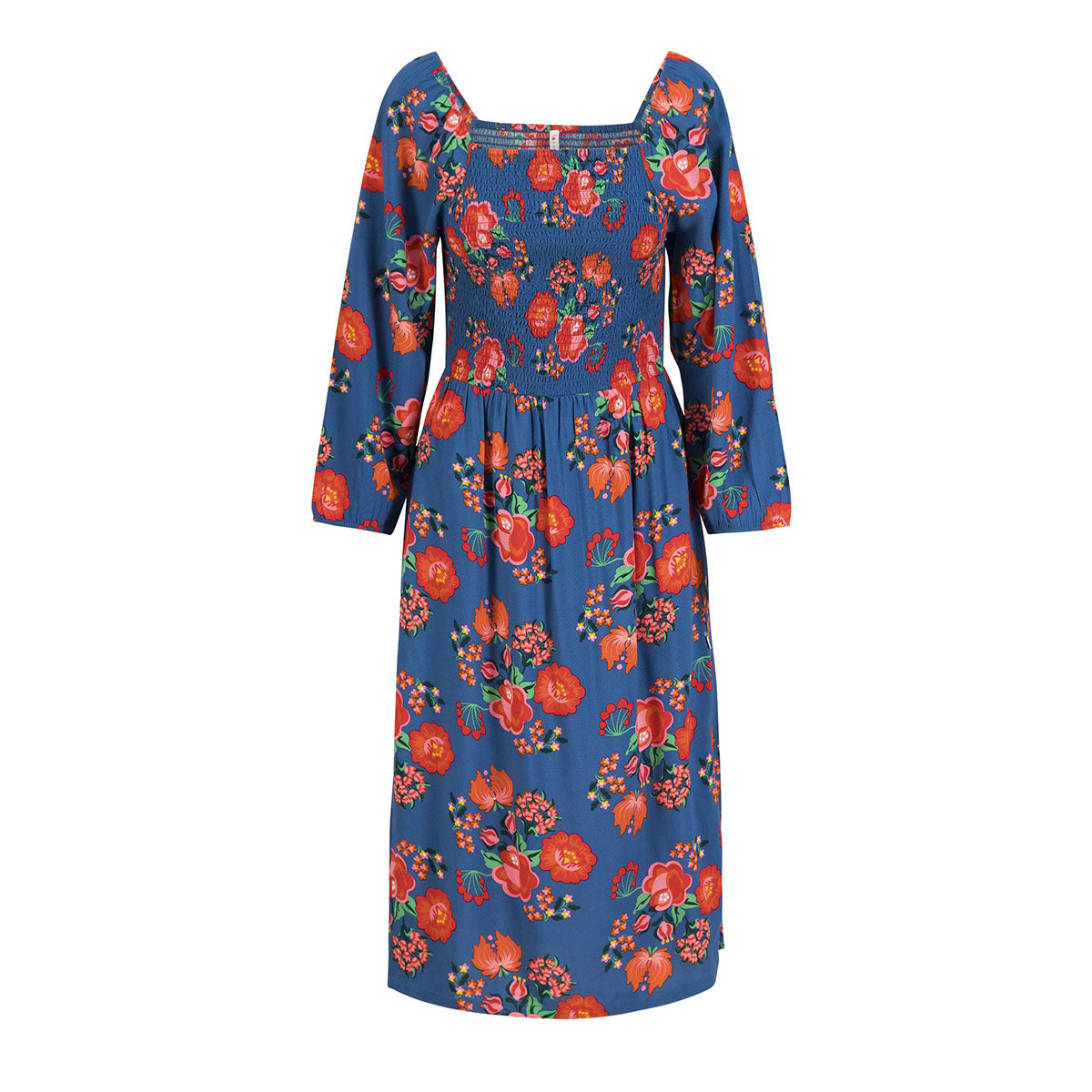 Blutsgeschwister Damen Midi-Kleid Golden Maiden lovin red flower bouquet