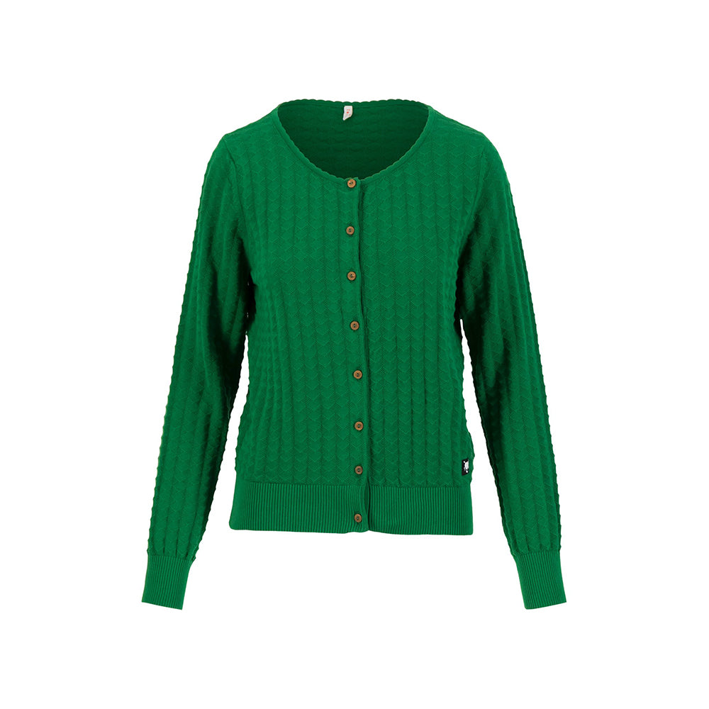 Blutsgeschwister Damen Strickjacken Save the Brave boogie green knit