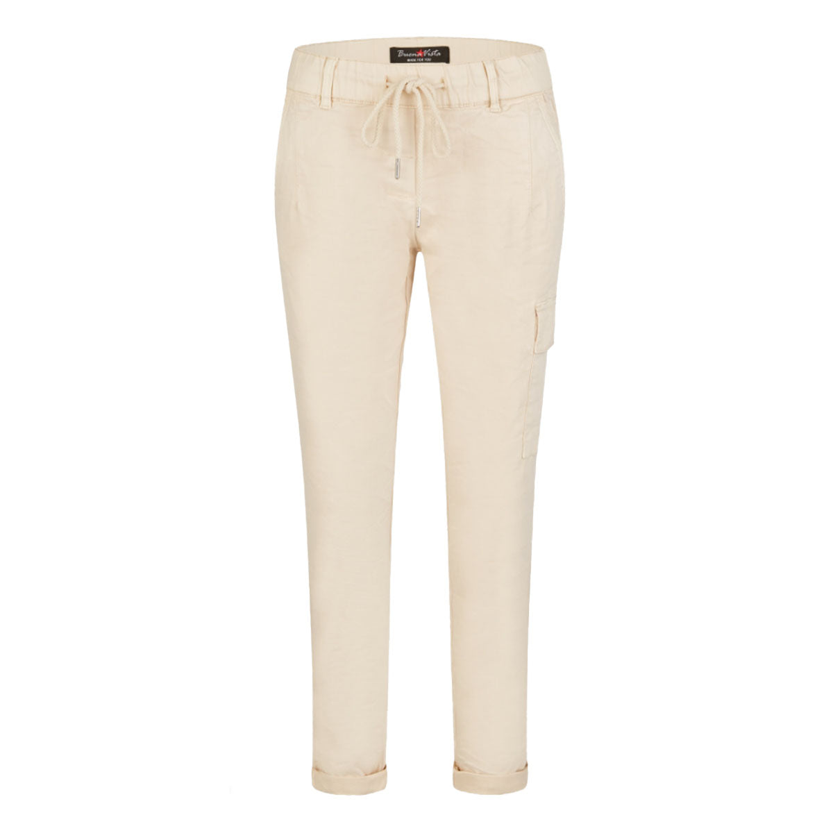 Buena Vista Damen Cargohose Easy-Pants Cargo Stretch Twill - vanilla