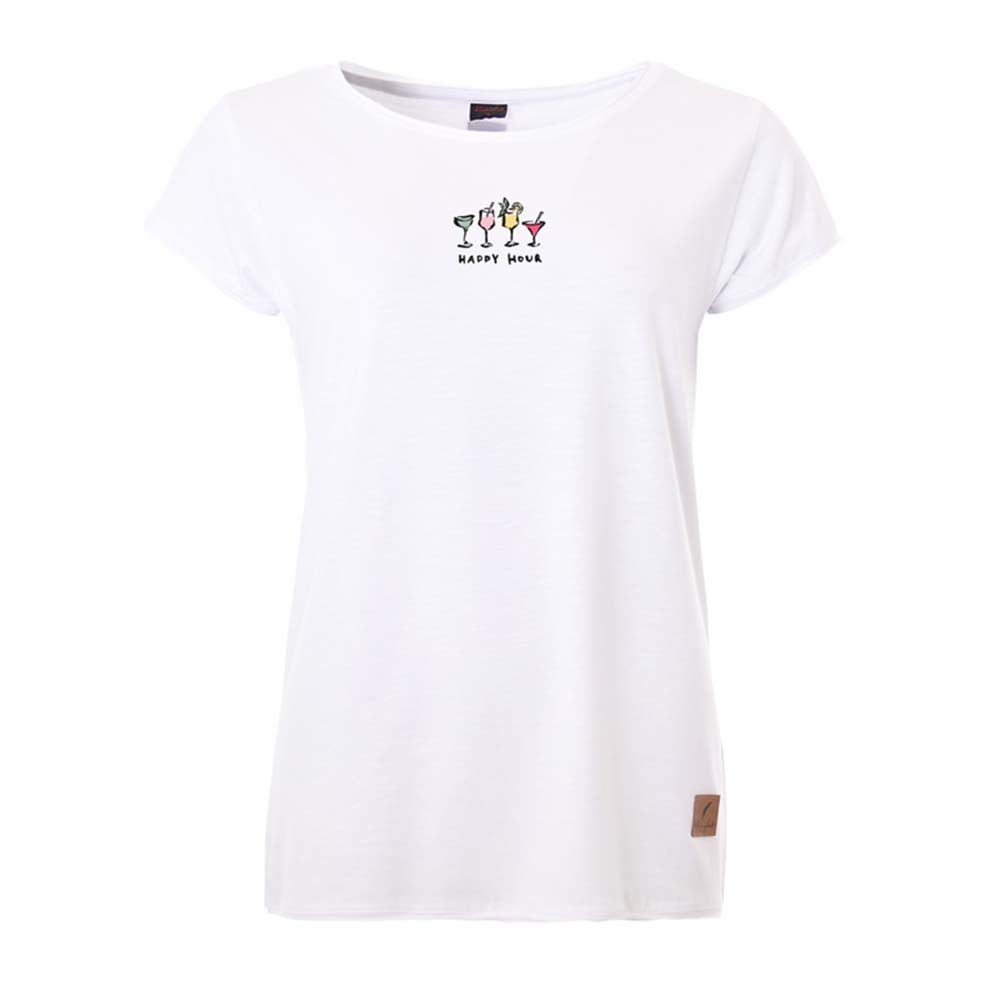 Kleinigkeit Damen T-Shirt Loosefit Happy Hour – white
