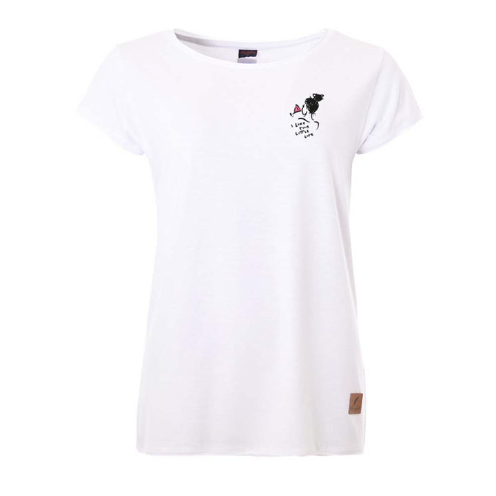 Kleinigkeit Damen T-Shirt Loosefit Little Life – white