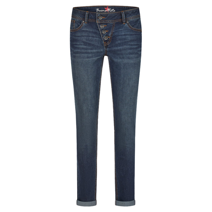Buena Vista Damen Jeans Malibu Stretch Denim - dark stone