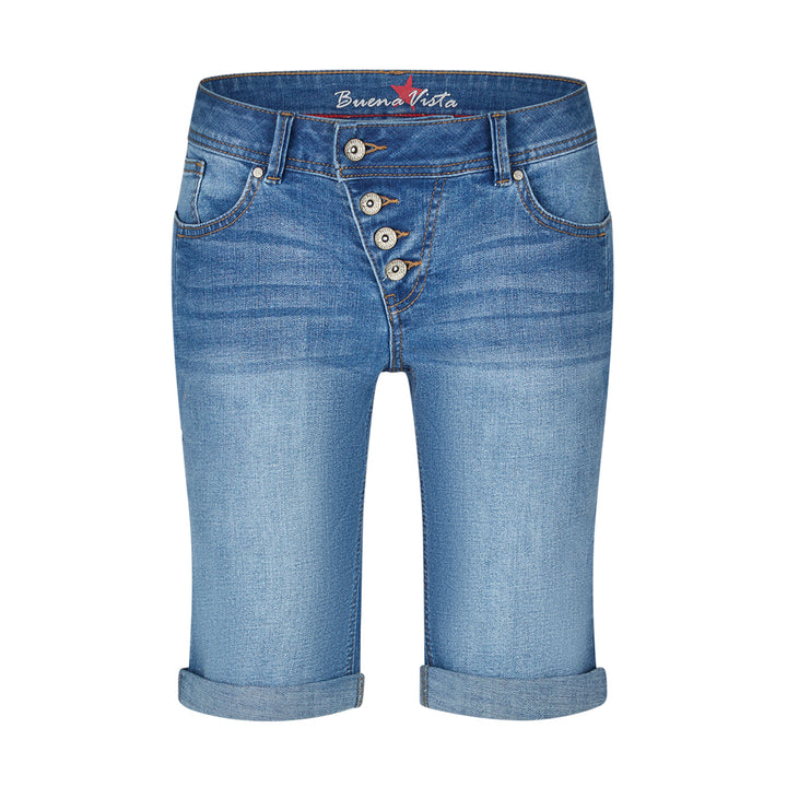 Buena Vista Damen Short Malibu Stretch Denim - mid stone
