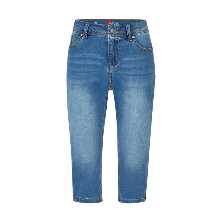 Buena Vista Damen Capri Hose Malibu-Zip high Capri cozy denim