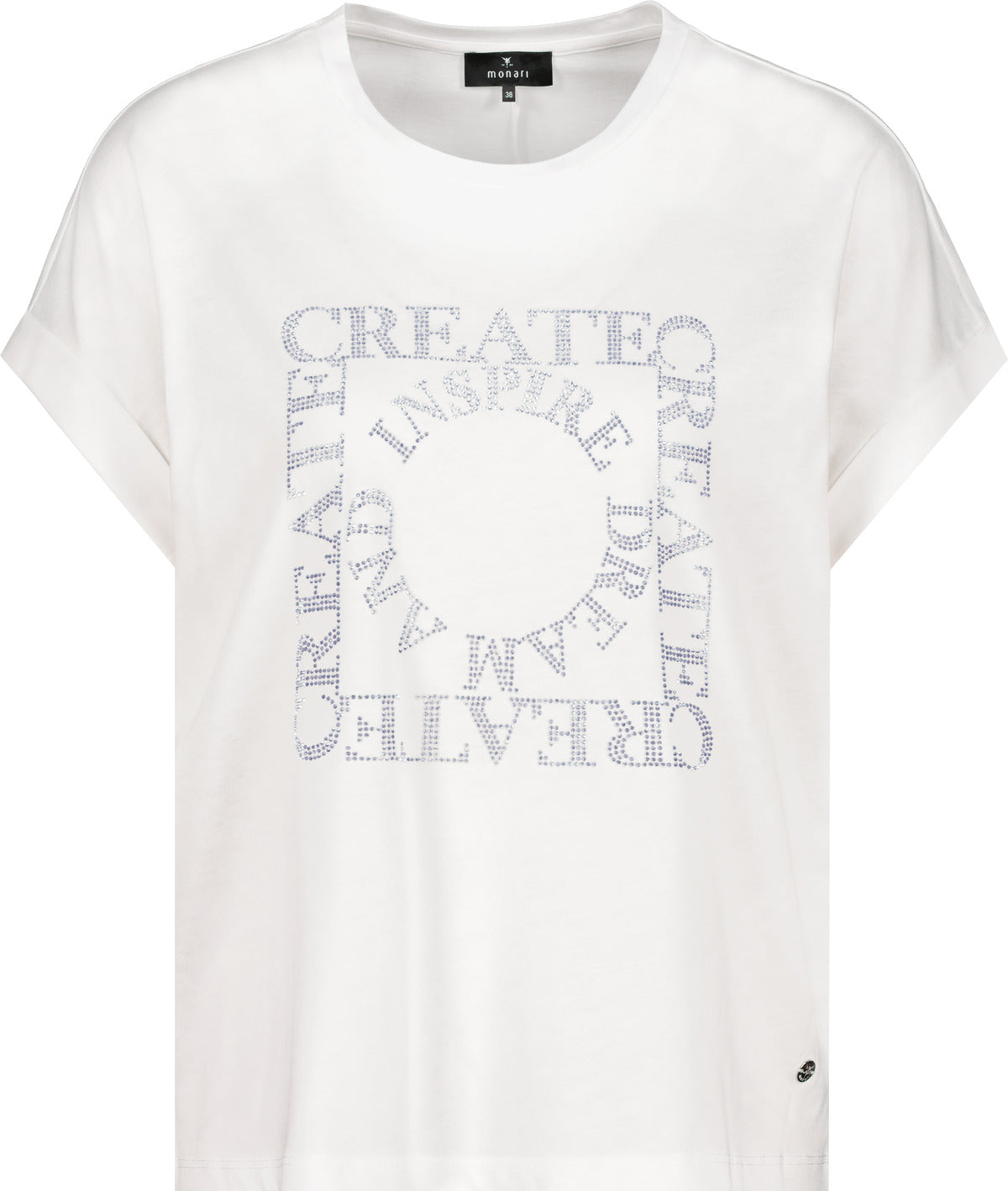 Monari Damen T-Shirt mit Strass Schrift