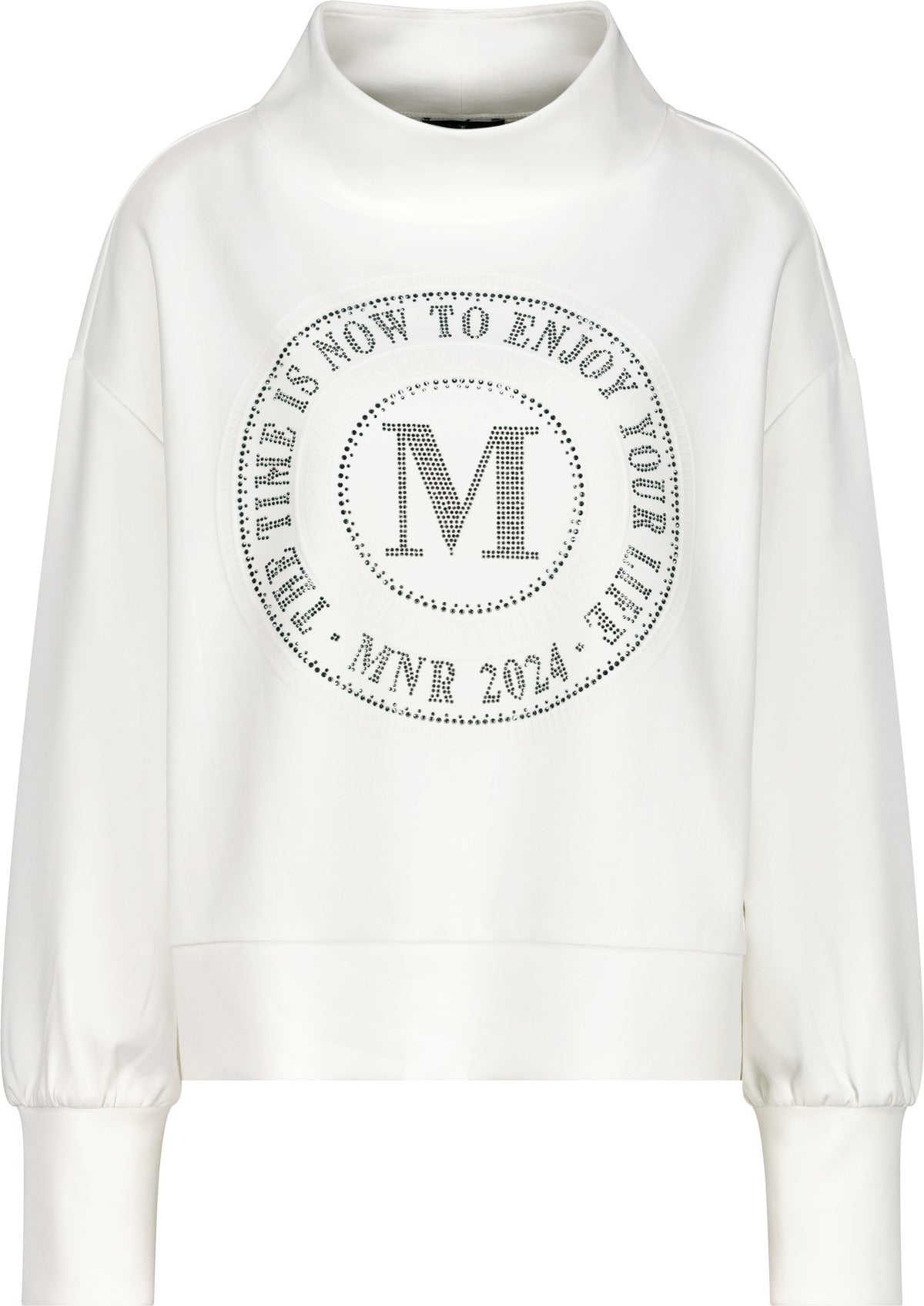 Monari Damen Sweatshirt mit Emblem Print