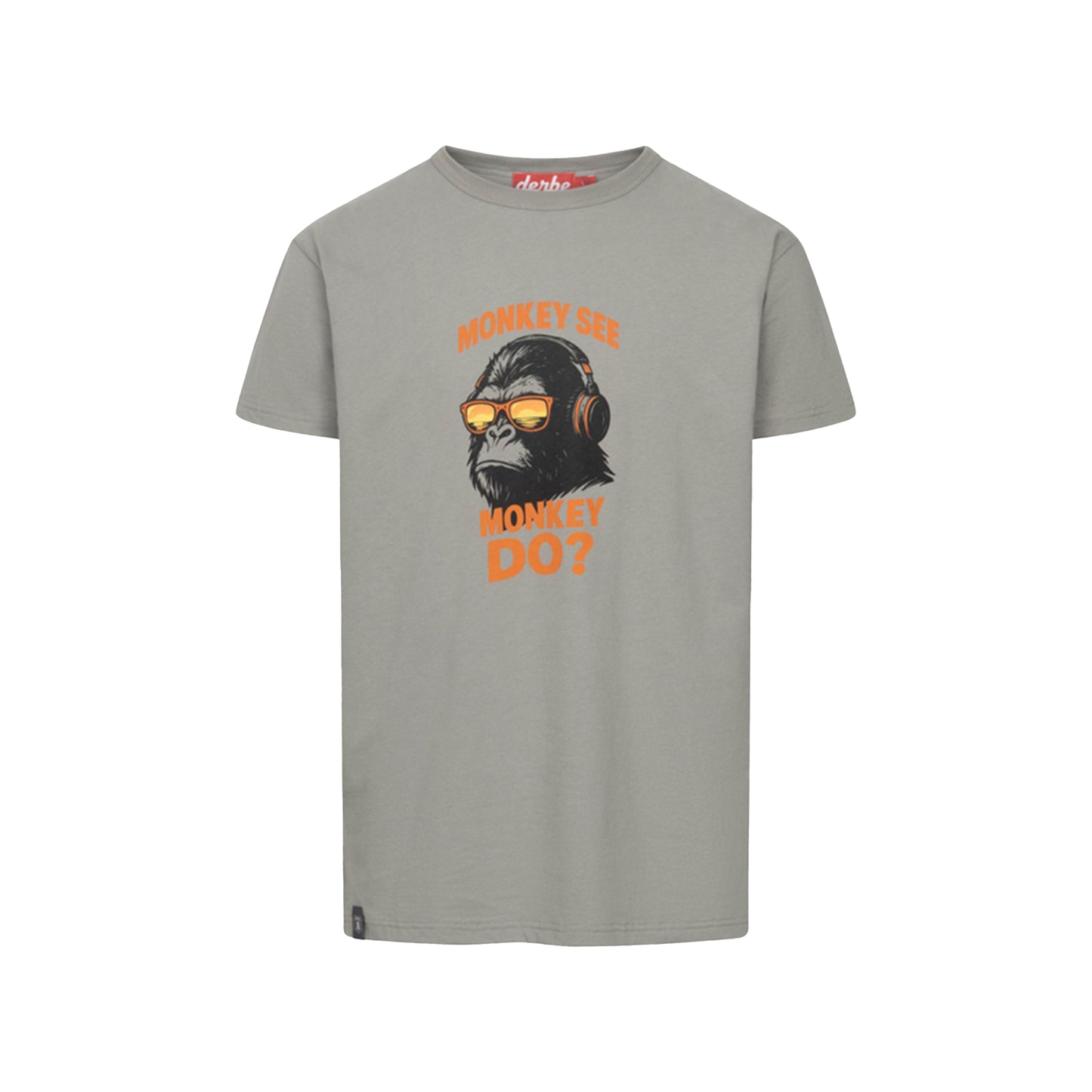 Derbe Herren T-Shirt Monkey – neutral gray