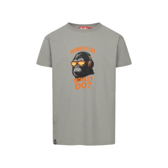 Derbe Herren T-Shirt Monkey – neutral gray