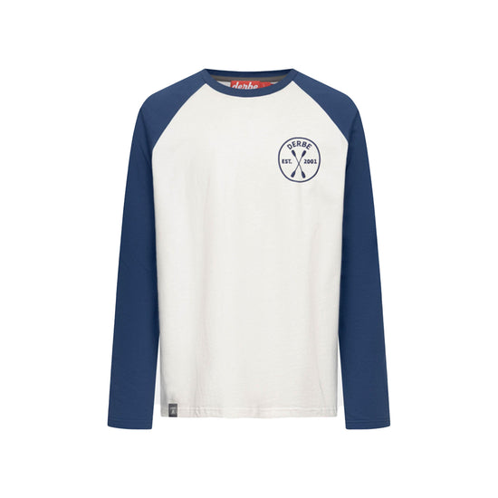 Derbe Herren Langarm-Shirt Derbe Paddeln – off white/navy peony