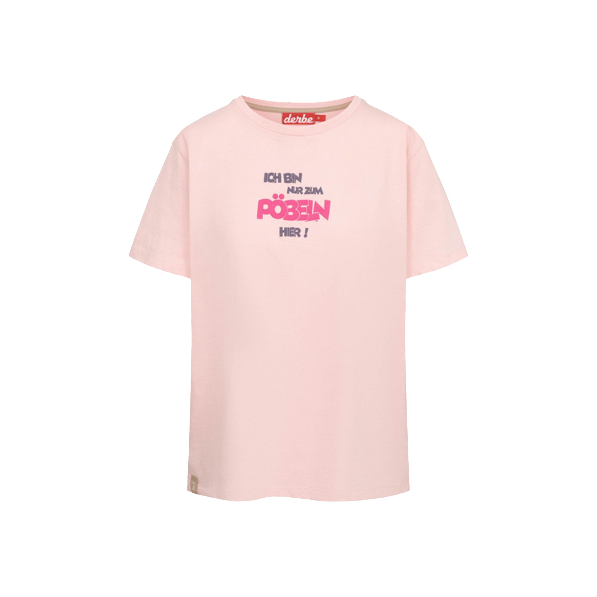 Derbe Damen T-Shirt Pöbeln – coral blush