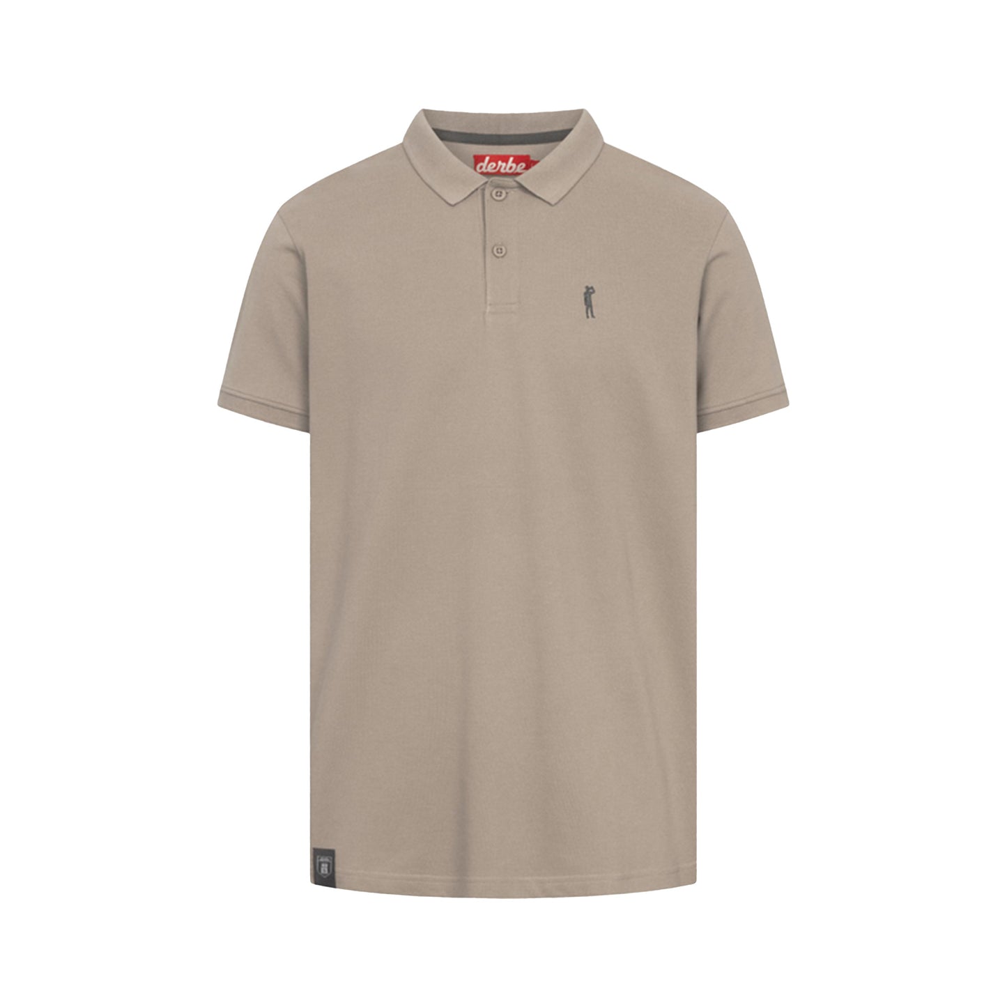 Derbe Herren Poloshirt M-041-PL-Basic Kippes Polo – cobblestone