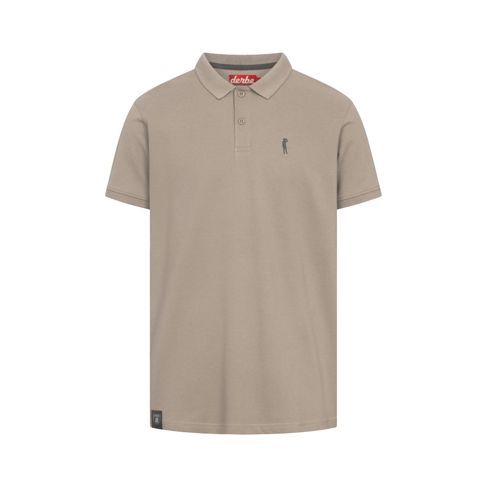 Derbe Herren Poloshirt M-041-PL-Basic Kippes Polo – cobblestone