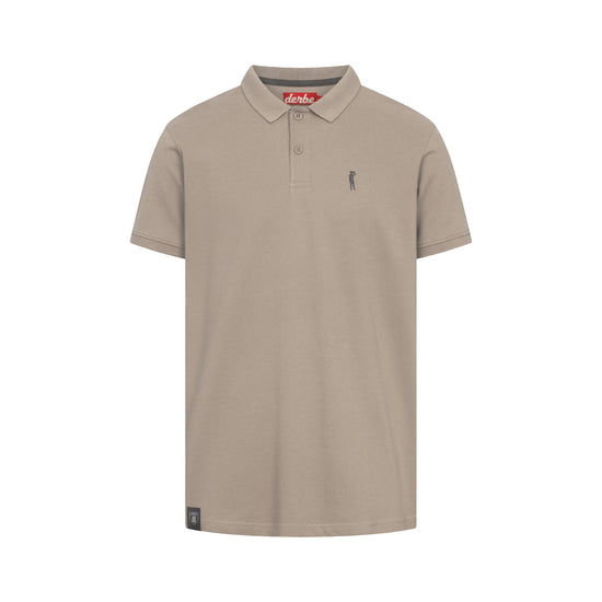 Derbe Herren Poloshirt M-041-PL-Basic Kippes Polo – cobblestone