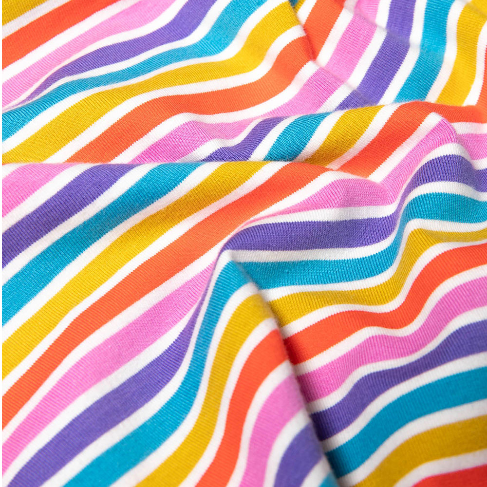Blutsgeschwister Damen Shirts Virgin Venus coral rainbow stripes