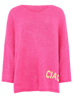 Zwillingsherz Damen Pullover Oversize "Ciao Ciao"