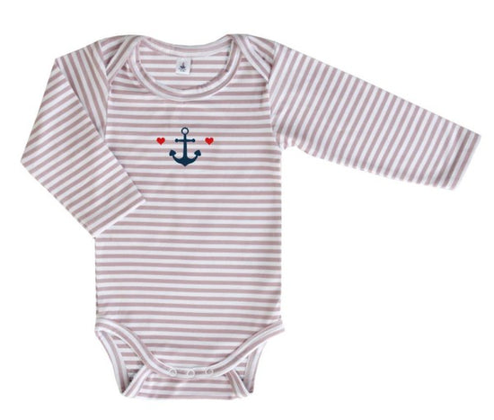 Hansekind  Baby Body Langarm mit Anker Druck