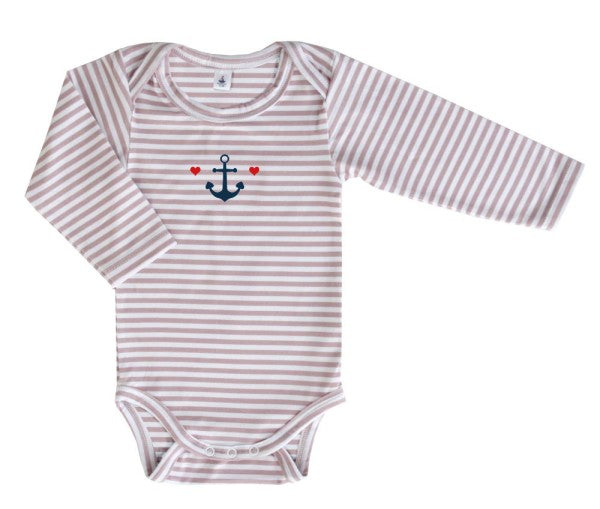 Hansekind  Baby Body Langarm mit Anker Druck