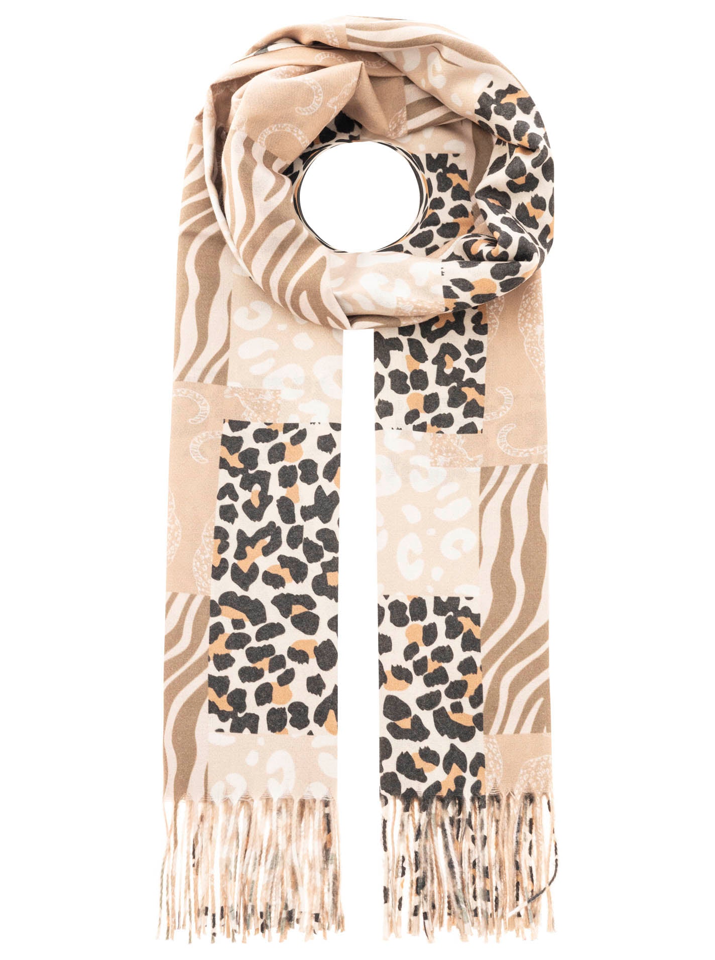 Zwillingsherz Damen Schal "Patched Leo"