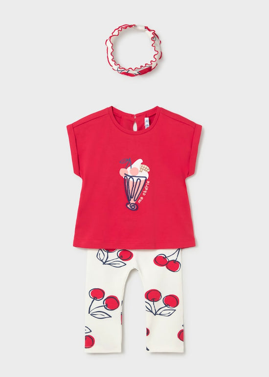 Mayoral Mädchen T-Shirt mit Leggings 1750 – rot