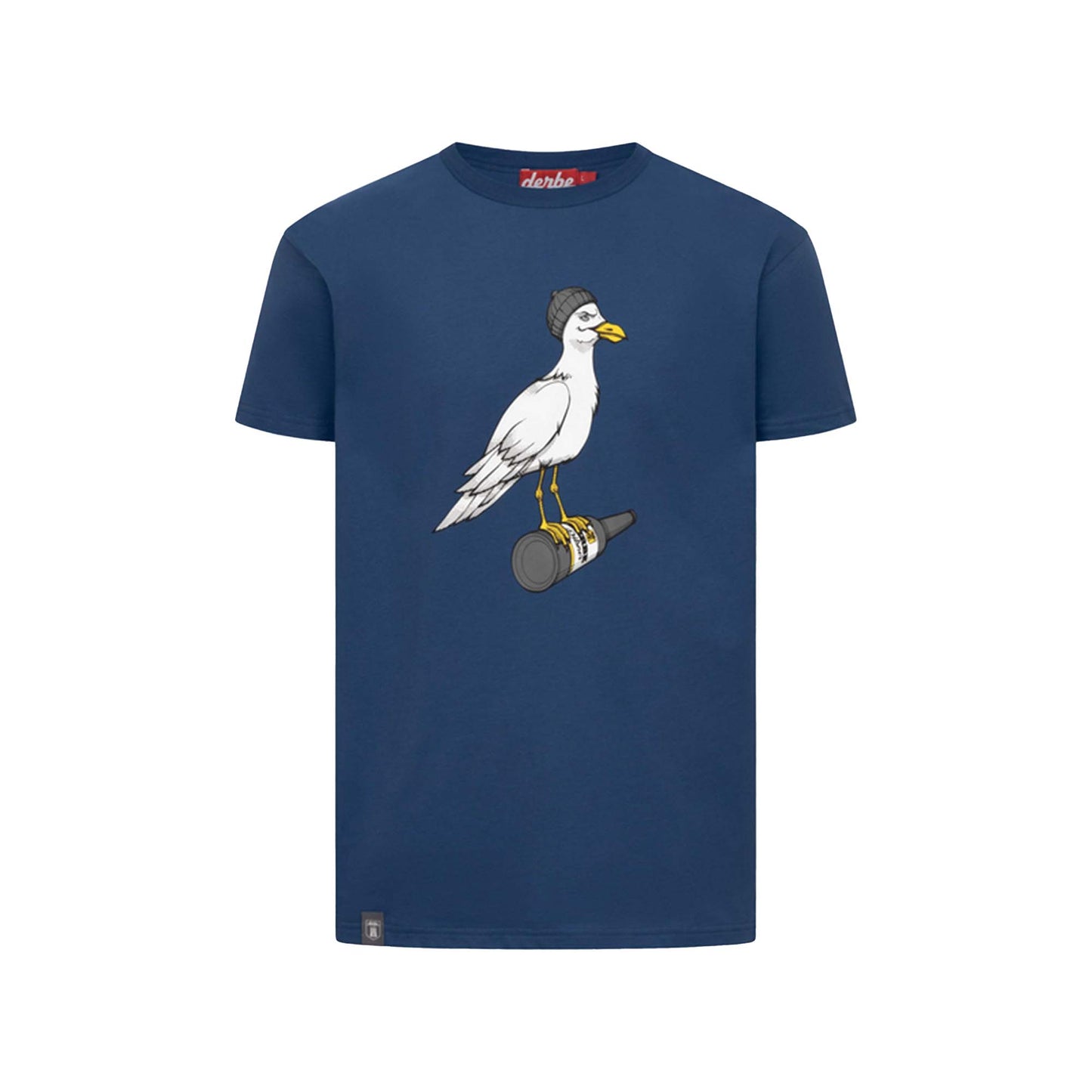 Derbe Herren T-Shirt Sturmmöwe – navy peony / lava smoke