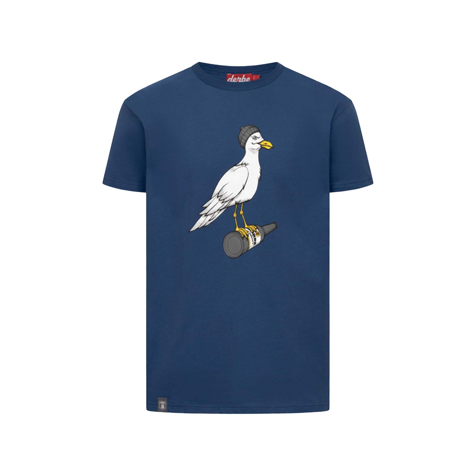 Derbe Herren T-Shirt Sturmmöwe – navy peony / lava smoke