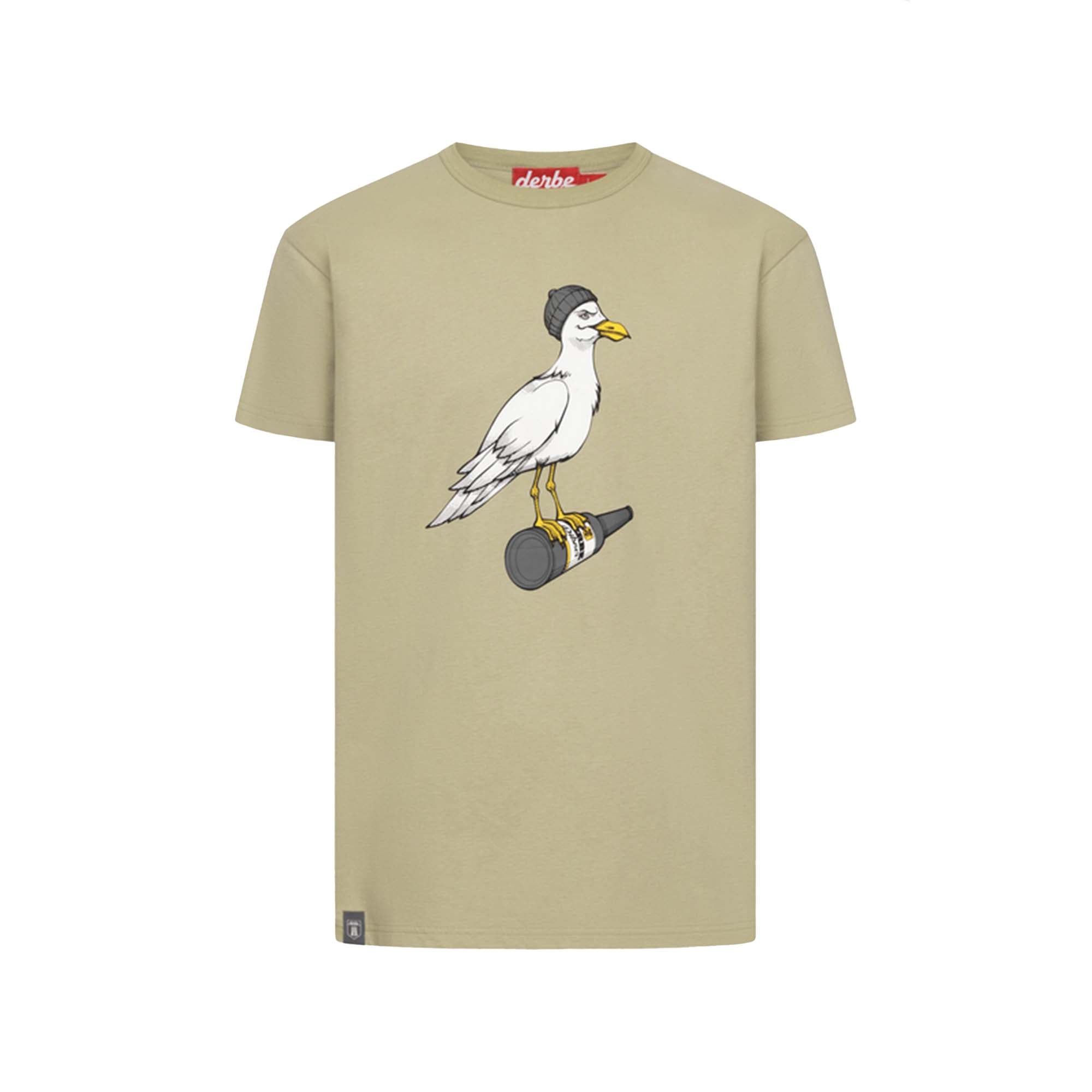 Derbe Herren T-Shirt Sturmmöwe – tea / lava smoke